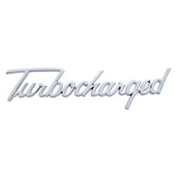 CHROMETURBOCHARGED SCRIPT C/W STUD MOUNTS & CLIPS DIECAS UPI - S1013