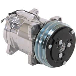 SANDEN508 REAR EXIT COMPRESSOR DOUBLE V GROOVE**POLISHED*** VINTAGEAIR - 047001-SUQ