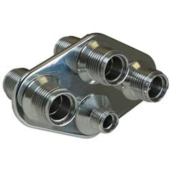 VINTAGEAIR STREAMLINE BULKHEAD 4 WAY DIAMOND -6 -10 AC/HEATER VINTAGEAIR - 388600-MBA