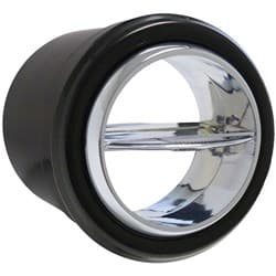 ROUND CHROME W/BLK TRIM VENT 2.875"DIA  2"HOSE IN DASH APPL VINTAGEAIR - 49053-VUL