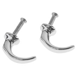 1932/36 OPEN CAR FINGER PULLS PR STAINLESS STEEL INCL SCREWS VINTIQUE - 18-37118-S
