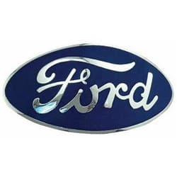 1934FORD RADIATOR GRILL EMBLEM INCL MOUNT HARDWARE-BLUE VINTIQUE - 40-8212