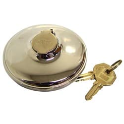 1932-48 FORD LOCKING GAS CAP CHROME -FORD SCRIPT 2 KEYS VINTIQUE - 48-18416