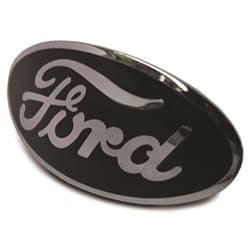 1932 FORD RADIATORSHELL EMBLEM BLACK INCL MOUNT HARDWARE- VINTIQUE - B-8212-B