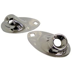 1933-34 CHOPPED HEADLAMP STAND CHROME- PAIR VINTIQUE - CHP-13125/6-C