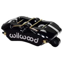 CALIPER, FDL LOW PROFILE BLACK 1.12" PISTONS, .81" DISC WILWOOD / 120-12160-BK
