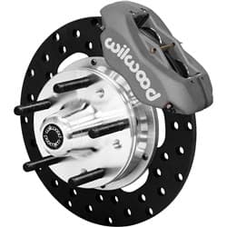 DRAG RACE FRONT BRAKE KIT FOR CAMARO, HQ DRILLED ROTOR WILWOOD - 140-1017-BD