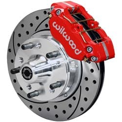 DUST BOOT FRONT BRAKE KIT RED 1967-69 CAMARO, 11.00" DRILLED WILWOOD / WB140-13202-DR