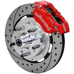 DUST BOOT FRONT BRAKE KIT, RED 1967-69 CAMARO, 12.19" DRILLED WILWOOD / 140-13203-DR