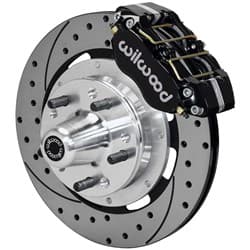 DUSTBOOT FRONT BRAKE KIT FORD MUSTANG FALCON, 12.19" DRILLED WILWOOD - 140-13344-D