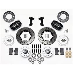 DUST BOOT 11" FRONT BRAKE KIT FORD MUSTANG II 74-78, DRILLED WILWOOD - 140-13377-D