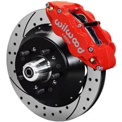 FRONT BRAKE KIT, 14.00" ROTORS RED FNSL6R SUIT PRO SPINDLE WILWOOD / 140-15410-DR