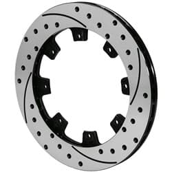 SRP ROTOR LH DRILLED & SLOTTED 12.19' DIA .81" WIDTH - BLACK WILWOOD / 160-7104-BK