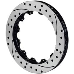 14"IRON DRILLED ROTOR  LH 14" X1.10   12 ON 8.75 " WILWOOD / 160-8401-BK