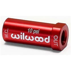 RESIDUAL PRESSURE VALVE, 10PSI RED, NO FITTINGS WILWOOD - 260-13707