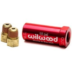 RESIDUAL PRESSURE VALVE, 10PSI RED, INCLUDES FITTINGS WILWOOD - 260-13784