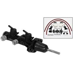 COMPACT TANDEM REMOTE MASTER CYLINDER, 15/16" BORE, BLACK WILWOOD - 260-14242-BK