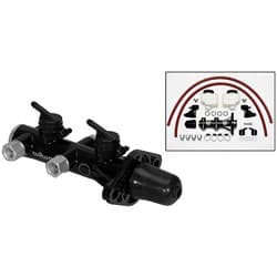 COMPACT TANDEM REMOTE MASTER CYLINDER, 1.0" BORE, BLACK WILWOOD - 260-14243-BK