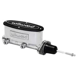 H/V TANDEM MASTER CYL POLISHED 7/8DIECAST DUAL OUTLET W/PUSH WILWOOD - 260-9439-P