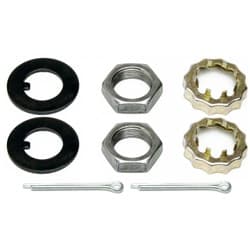 SPINDLE NUT KIT, FORD (PAIR) 13/16-20 NUT, RETAINER & PIN WILWOOD - 370-10090-2