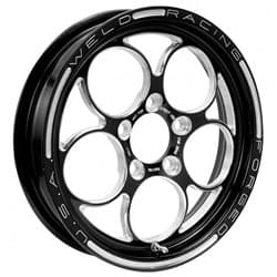15X3.5 MAGNUM DRAG 1.75 B/S 5X4.5 *1-PIECE FRONT**BLACK* WELD - 786B-15204