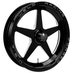 ALUMA STAR 15x3.5" BLACK 1.75" BS, ANGLIA SPINDLE MOUNT WELD - 788B-15000