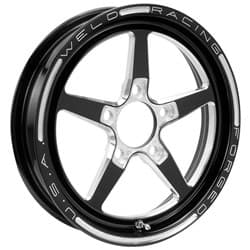 15"x9" ALUMA STAR 5" B/S BLACK CENTRE 5x4.5" B/C WELD - 788B-509210