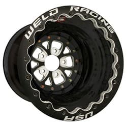 ALUMASTAR 16X16 5X5 BC 5"BS BLK CENTER RIM ULTRALITE BEAD WELD - 788XB-616B420DB-BLKLITE