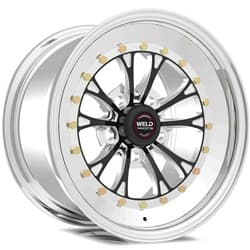 RT VITESSE 15x8" BLACK 5x4.75" PCD, 3.50" BACKSPACE WELD / 794B-58276