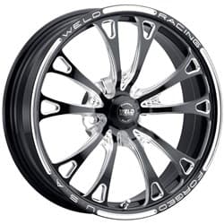 WELD V SERIES 2.0 18x6" BLACK 5x120 PCD, 2.7" B/S WELD - 84B-1806255