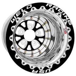 V-SERIES 15x10" BLACK CENTRE 5x4.5", 3.0" BS, BLACK M/T SBL WELD / 84B-510206F