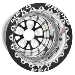 V-SERIES 15x12" BLACK CENTRE 5x4.5", 6" BS, BLACK M/T DBL WELD / 84B-512212MB