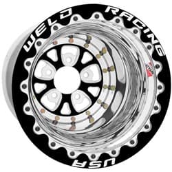 V-SERIES 15x14" ALL BLACK RIM 5x4.75" 5.0" B/S, DBL SUIT M/T WELD / 84B514B280MB