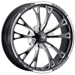 WELD V SERIES 18x6"GLOSS BLACK 5x120 PCD, 3.2" BS WELD - 84C-1806256-B