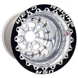 V-SERIES 15x12" POLISH CENTRE 5x4.75", 3.0" BS, BLACK MT DBL WELD / 84P-512276MB