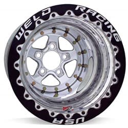 ALUMASTAR 15"x12",4.75"BC,4"BS POLISHED RIM & CTR SBL BLACK WELD WE88512278D