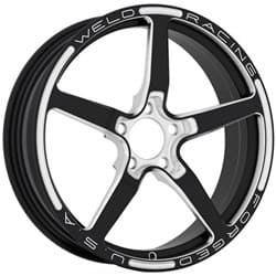 ALUMASTAR 17x4.5 1 PIECE FRONT 2.25" B/S 5x120, BLACK WELD / 88B-1704254