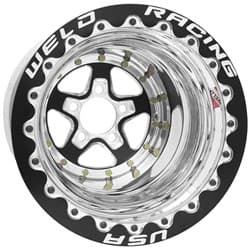 ALUMASTAR 15x9" BLACK CENTRE 5x4.75" PCD, 4.0" BACKSPACE WELD / 88B-509278
