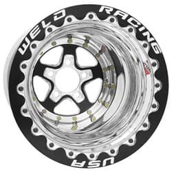 ALUMASTAR 15x14" BLACK CENTRE 5x4.75", 5" BS, BLACK DBL BEAD WELD / 88B-514280CB