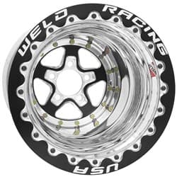 ALUMASTAR 15"x8" 5x4.5"BC 4"BS M/T SBL BLACK CENTRE WELD WE88B508208F