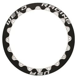 15" BLACK BEADLOCK 20 HOLE 13.25" I.D SUIT M/T TYRE WELD - P650-5179MTB