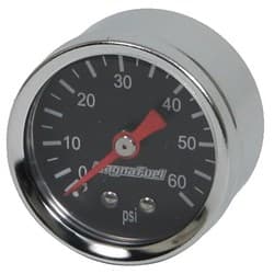 MAGNAFUEL HIGH PRESSURE FUEL GAUGE. (0-60PSI) BLACK FACE AIR FILLED MP0102