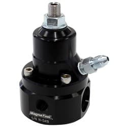 2 PORT FUEL REGULATOR BLACK REG EFI 700HP 35-85PSI TURB MAGNAFUEL /  MP9925-B-BLK