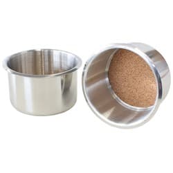 WATSONS STAINLESS CUP HOLDERS LARGE DROP IN STYLE ( PAIR ) WSW - 43021