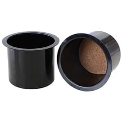 WATSONS BLACK ALUM CUP HOLDERS 3.25" DIA DROP IN STYLE(PAIR) WSW - 43032