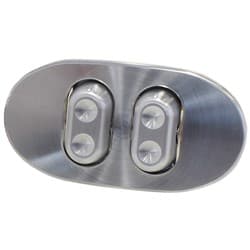 BILLET OVAL DUAL POWER WINDOW 3 WIRE ROCKER SWITCHES & BASES WSW - L39BOD
