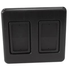 BILLET CHISELED DUAL POWER WINDOW SWITCH BLACK ALUM WSW - PW-5DCR