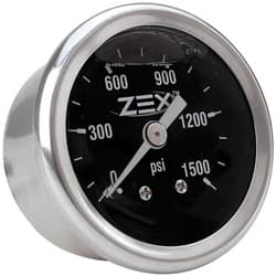 NITROUS PRESSURE GAUGE 1500PSI 1.5" OD 1/8" NPT LIQUID FILLED ZEX / 82324