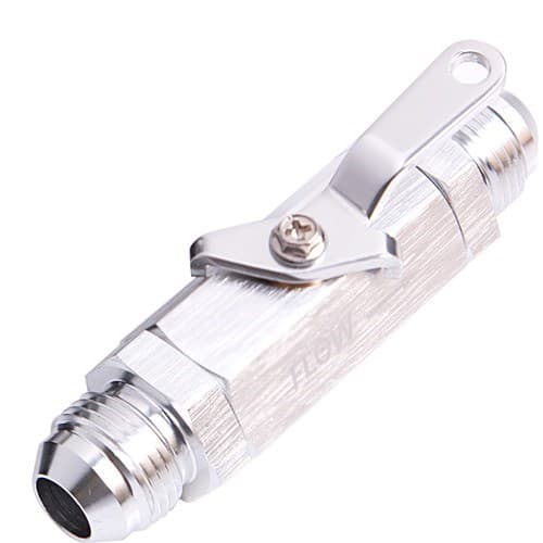 Shut Off Valve -16AN Silver Billet Body with -16ORB Ports