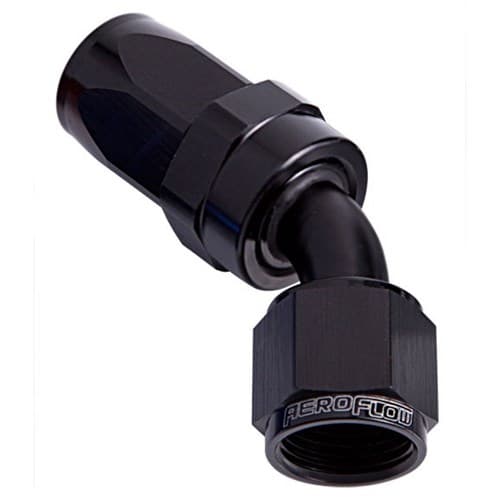 -6AN Taper Series 45 Degree Hose End Black